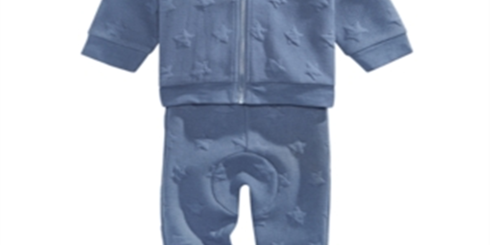 First Impressions Baby Boy's 2 Pc Star Hoodie & Jogger Pants Set Blue Size 3-6MOS