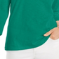 Style & Co Women's 3/4 Sleeve Scoop Neck Top Green Size Medium