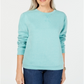 Karen Scott Women's Long Sleeve Crewneck Sweatshirt Blue Size X-Small