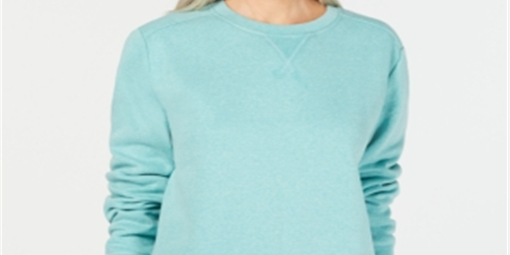 Karen Scott Women's Long Sleeve Crewneck Sweatshirt Blue Size X-Small