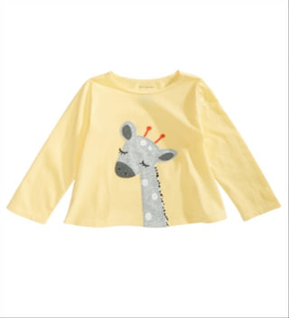 First Impressions Baby Girl's Cotton Giraffe T-Shirt Yellow Size 18MOS