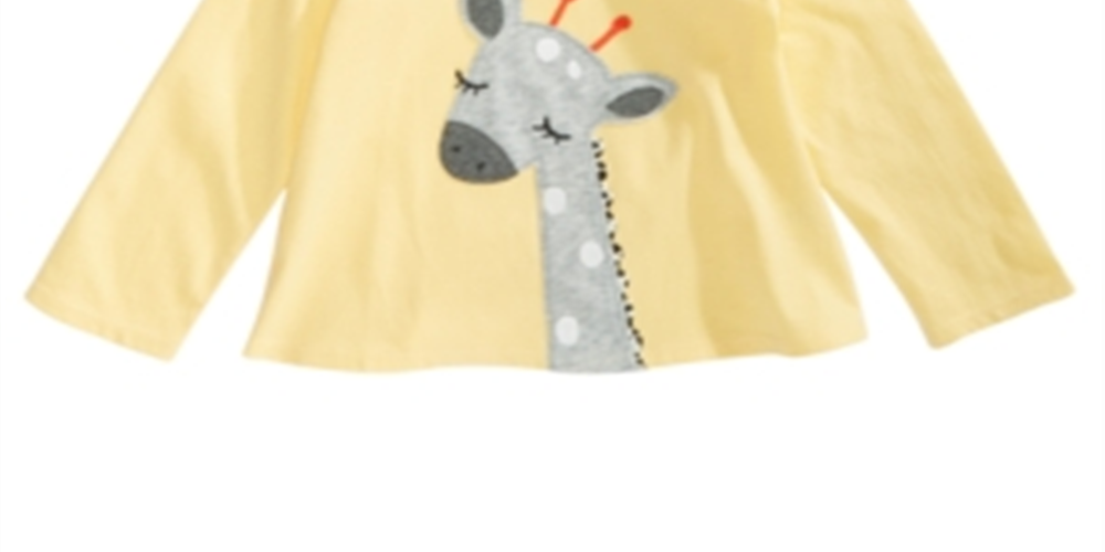 First Impressions Baby Girl's Cotton Giraffe T-Shirt Yellow Size 18MOS