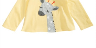 First Impressions Baby Girl's Cotton Giraffe T-Shirt Yellow Size 18MOS