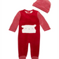 First Impressions Baby Boy's 2 Pc Hat & Footed Striped Coverall Set Red Size 0-3M