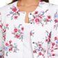 Karen Scott Women's Floral Print Button Cardigan White Combo -Size Small