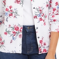 Karen Scott Women's Floral Print Button Cardigan White Combo -Size Small