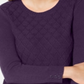 Karen Scott Women's Diamond Cable Knit Sweater Purple Size Medium