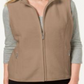 Karen Scott Women's Zip up Zeroproof Fleece Vest Merlot Size Small