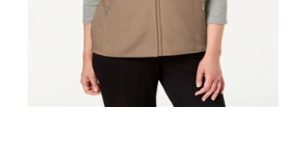 Karen Scott Women's Zip up Zeroproof Fleece Vest Merlot Size Small