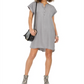 Style & Co Women's High Low Chambray Shirt Dress Gray Size X-Small