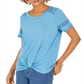 Style & Co Women's Lace Inset Top Purple Size X-Small