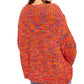 Free People Women's Long Sleeve V Neck Sweater Orange Size Small