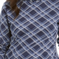 Karen Scott Women's Turtleneck Top Printed Plaid Blue Size Medium