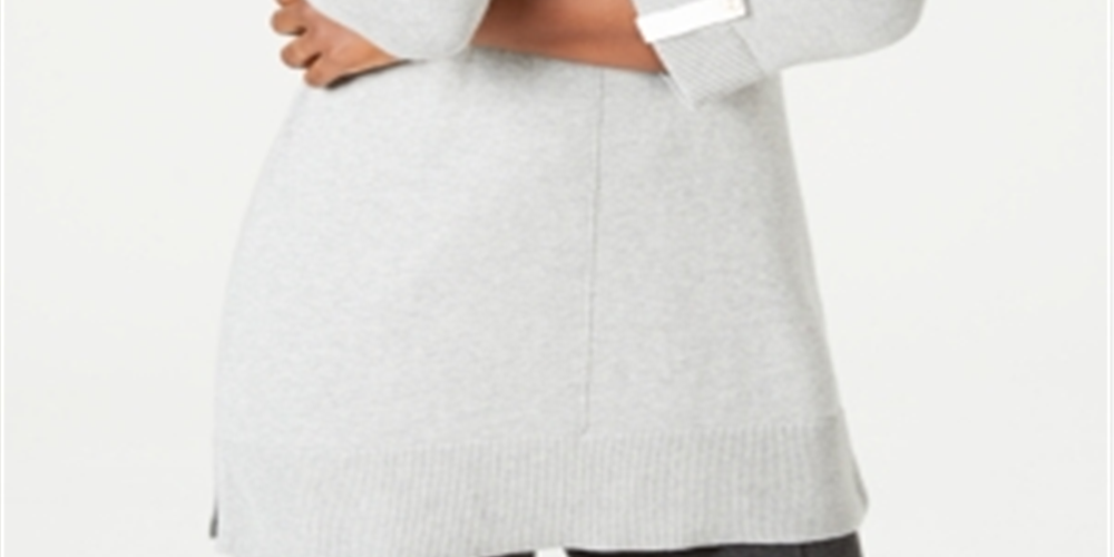 Karen Scott Women's Cotton Sweater Gray Size Medium