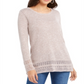 Style & Co Women's Pointelle Trim Sweater Dark Lavendor Size Petite S