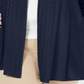 Karen Scott Women's Pointelle Trim Cardigan Sweater Blue Size 1X