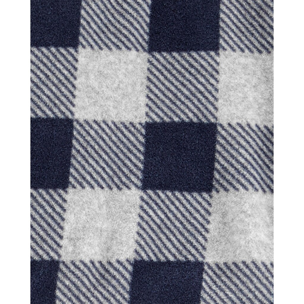 Carter's Toddler Boy's 2 Pc Plaid Fleece Top & Jogger Pants Blue Size 5