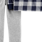 Carter's Toddler Boy's 2 Pc Plaid Fleece Top & Jogger Pants Blue Size 5