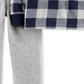 Carter's Toddler Boy's 2 Pc Plaid Fleece Top & Jogger Pants Blue Size 5