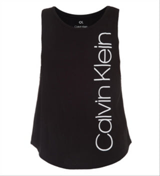 Calvin Klein  Big Girls Layered-Look Logo-Print Tank Top Black Size 12-14