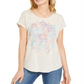 Style & Co Women's Graphic T-Shirt Oatmeal Size Small
