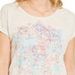 Style & Co Women's Graphic T-Shirt Oatmeal Size Small