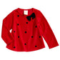 First Impressions Toddler Girls Dot-Print Velour Top  Red Size 4T REG