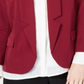 Alfani Women's Notch Collar Blazer Red Size Petite Medium