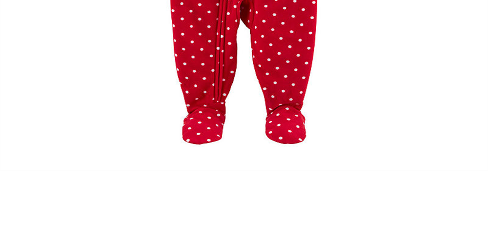 Carter's Baby Girl's Footed Fleece Reindeer Pajamas Red  Size 12 Months