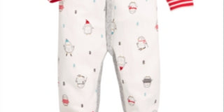 First Impressions Baby Boy's Cotton Penguin Footed Coverall Various White Size 3-6MOS