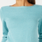Karen Scott Women's Cotton Boat Neck Sweater Blue Size X-Small