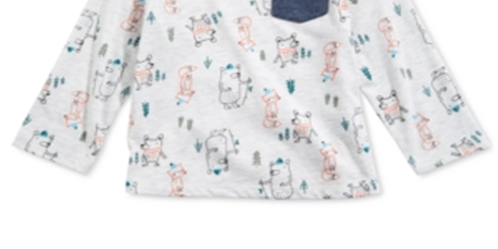 First Impressions Baby Boy's Forest Friends T-Shirt Gray Size 6-9MOS