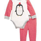First Impressions Baby Boy's 2 Pc Cotton Penguin Bodysuit & Pants Set Red Size NEWBORN