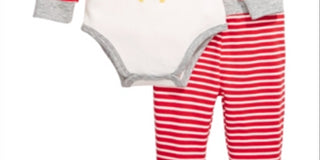 First Impressions Baby Boy's 2 Pc Cotton Penguin Bodysuit & Pants Set Red Size NEWBORN
