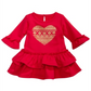 First Impressions Baby Girl's Sparkle Heart Ruffled Terry Dress Red Size 24MOS