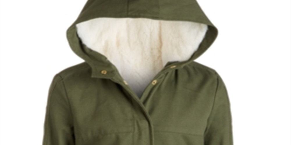 Epic Threads Little Girl's Glitter Star Hooded Jacket Green Size 5