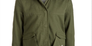 Epic Threads Little Girl's Glitter Star Hooded Jacket Green Size 5