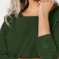 Karen Scott Women's Textured Stripe Sweater Green Size Large