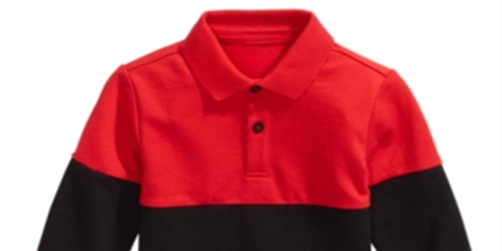 First Impressions Baby Boy's Colorblocked Collared Shirt Red Size 6-9MOS