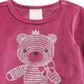 First Impressions Girl's Choose Little Princess Velour Top Purple Size 6-9MOS