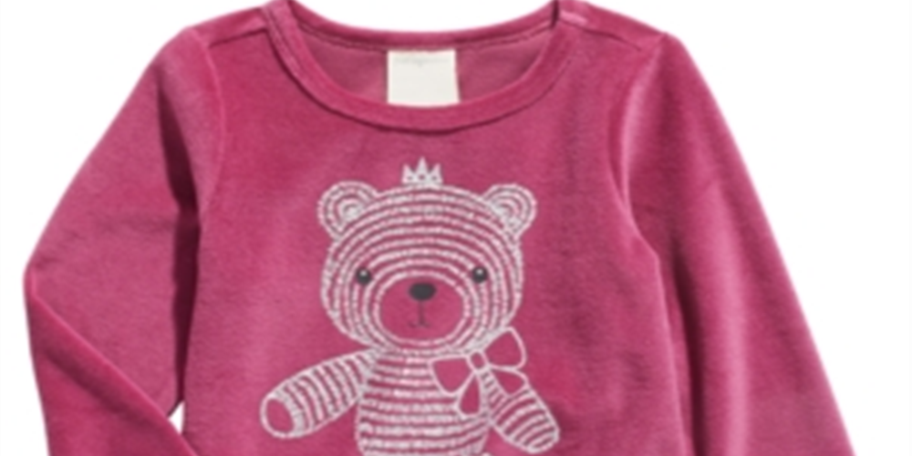 First Impressions Girl's Choose Little Princess Velour Top Purple Size 6-9MOS