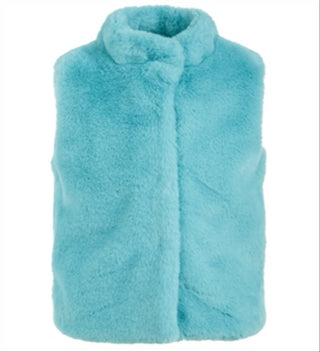 Epic Threads Big Girls Solid Faux-Fur Vest  Blue Size SML