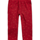 First Impressions Toddler Girl's Cotton Glitter Print Check Leggings Red Size 4T