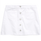 Epic Threads Big Girl's Butto -Front Denim Skirt White Size 7