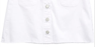 Epic Threads Big Girl's Butto -Front Denim Skirt White Size 7