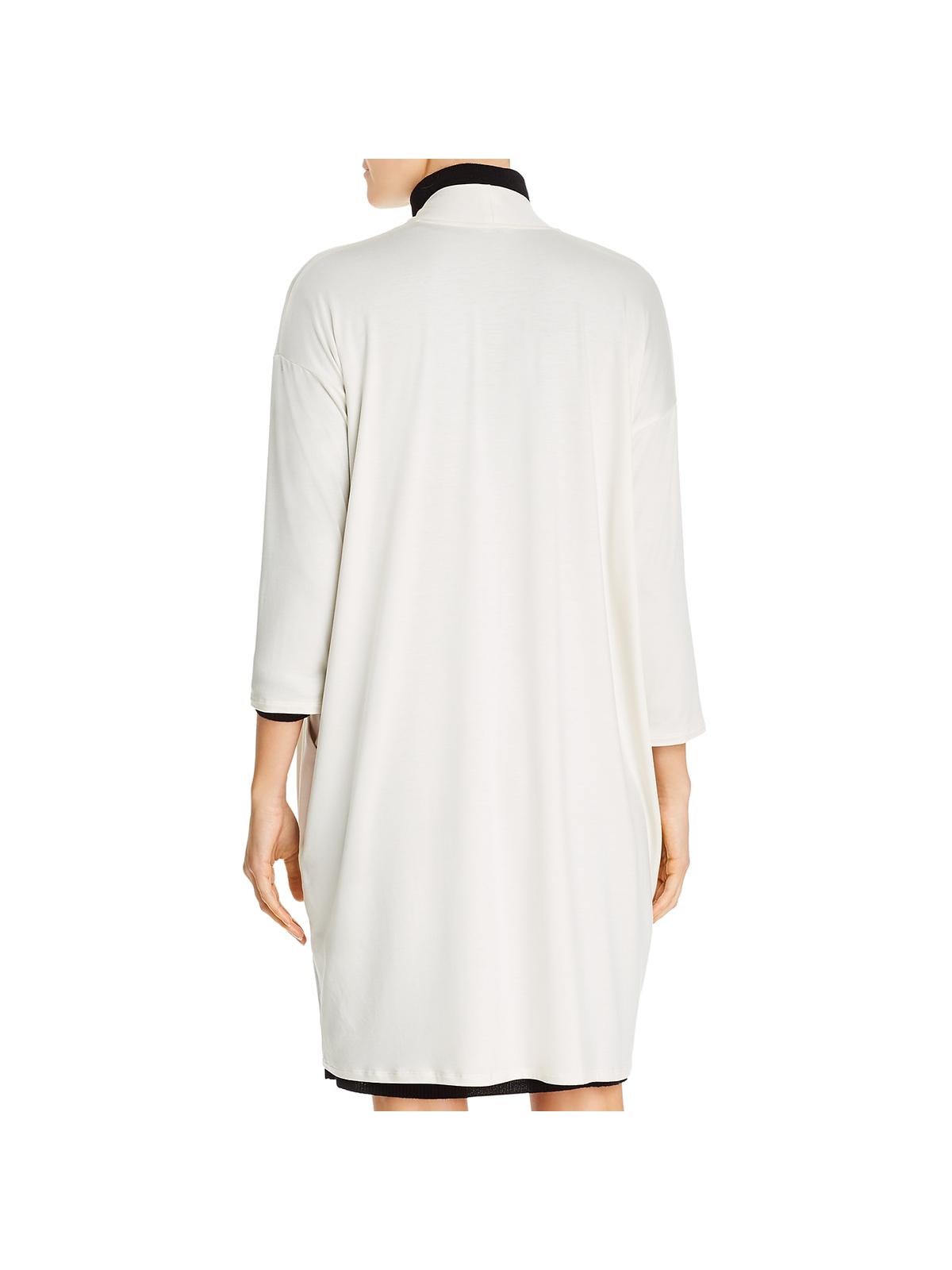 Eileen Fisher Women's Tencel Open Front Cardigan White Size Large