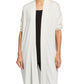 Eileen Fisher Women's Tencel Open Front Cardigan White Size Large