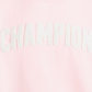 Champion Little Girl's Logo Print Sweatshirt with Faux Sherpa Trim Pink Size 6
