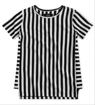 Jaywalker Big Boy's Printed Strip T-Shirt Black/White strip Size M