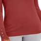 JM Collection Women's Button Cuff Crewneck Sweater Red Size X-Large
